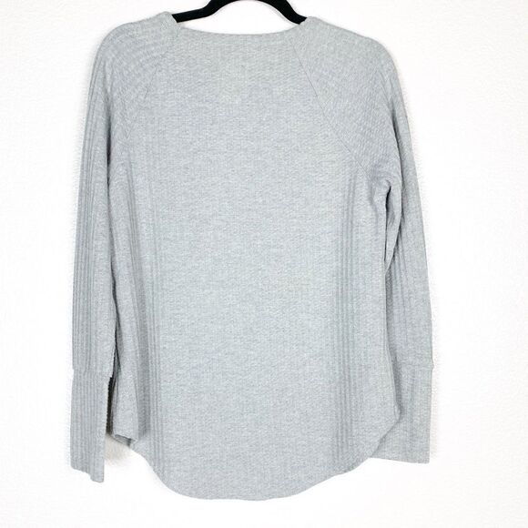 Chaser Purple Waffle Knit Pullover Top Large - Picture 2 of 5